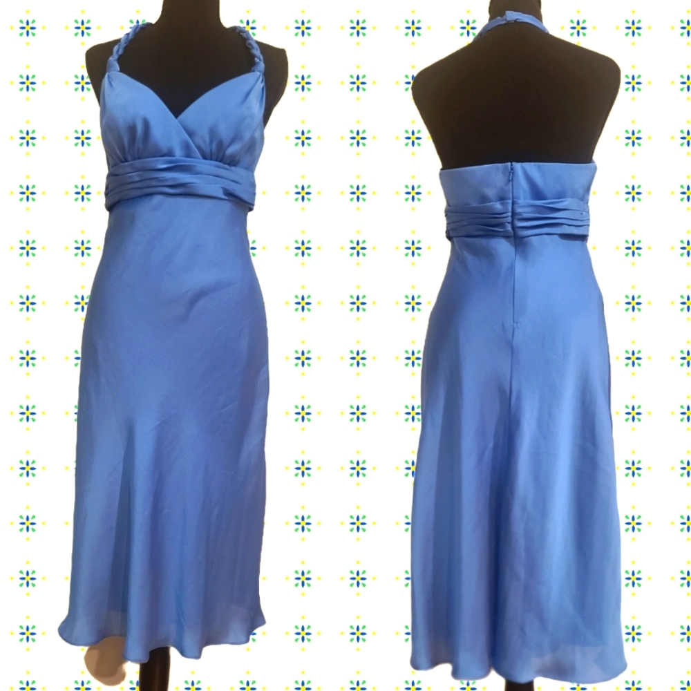 David's Bridal Braided Halter Neck Slip Dress